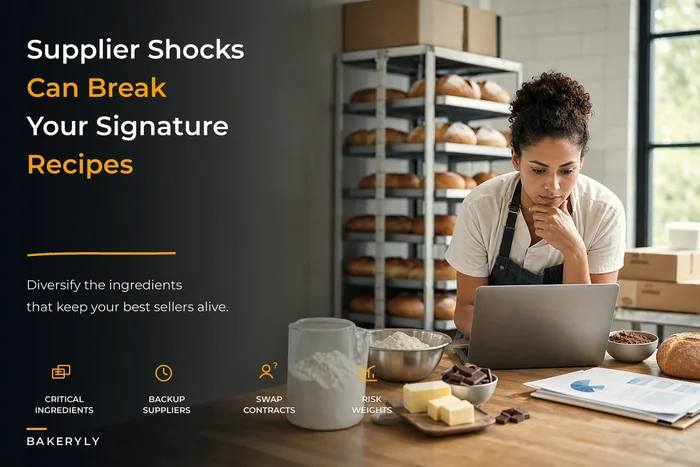 Protect recipes from supplier shocks: a risk‑weighted vendor diversification system for bakeries