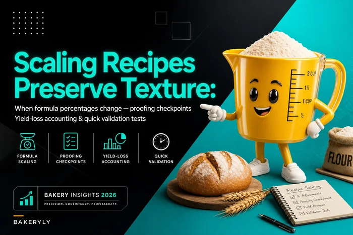 Scaling recipes without wrecking texture: common mistakes and yield-control checks