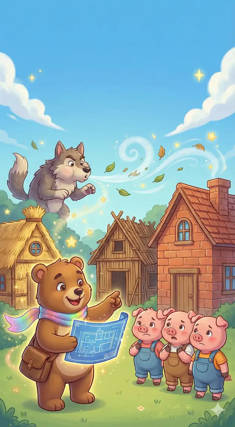 Os Três Porquinhos e o Mistério do Grande Sopro