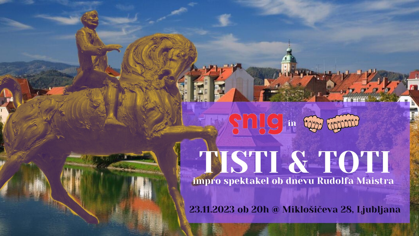 Naslovna slika dogodka: Snig & Banda: TISTI & TOTI - impro proslava