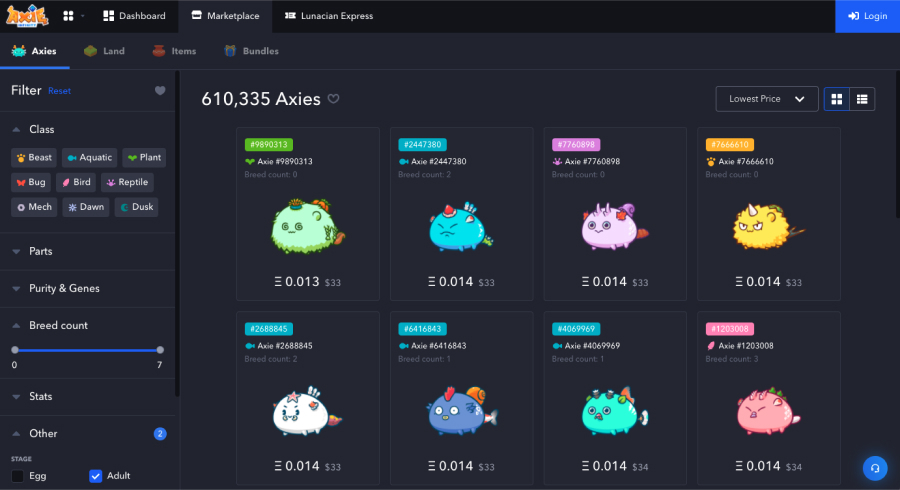 Tìm giá Axie rẻ nhất