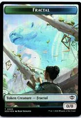 Fractal // Spirit Double-Sided Token [Foil] #4