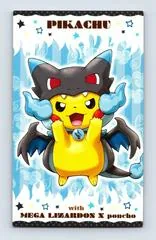 Poncho Wearing Pikachu Mega Charizard X Business Card