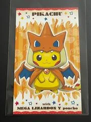 Poncho Wearing Pikachu Mega Charizard Y Business Card