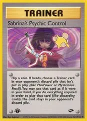 Sabrina's Psychic Control [1st Edition] #121