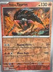Paldean Tauros [Reverse Holo] #28