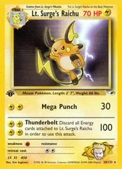 Lt. Surge's Raichu [1st Edition] #28