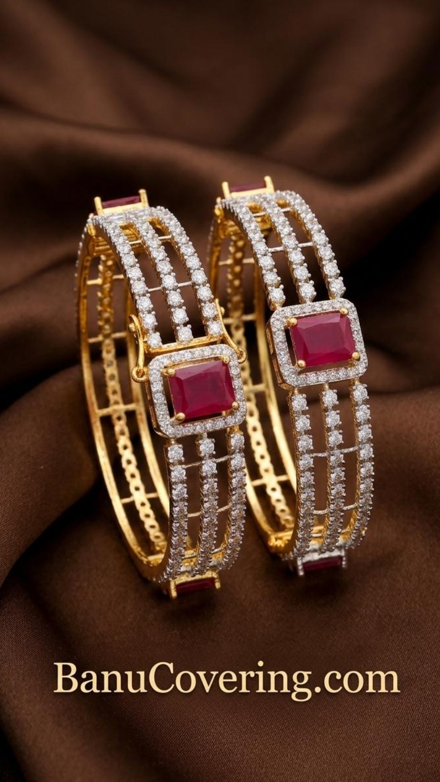 Royal Ruby AD Stone Bangle