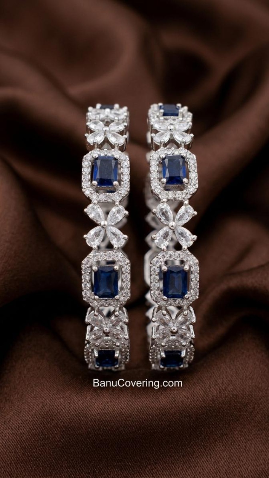 Royal Blue Floral AD Bangle