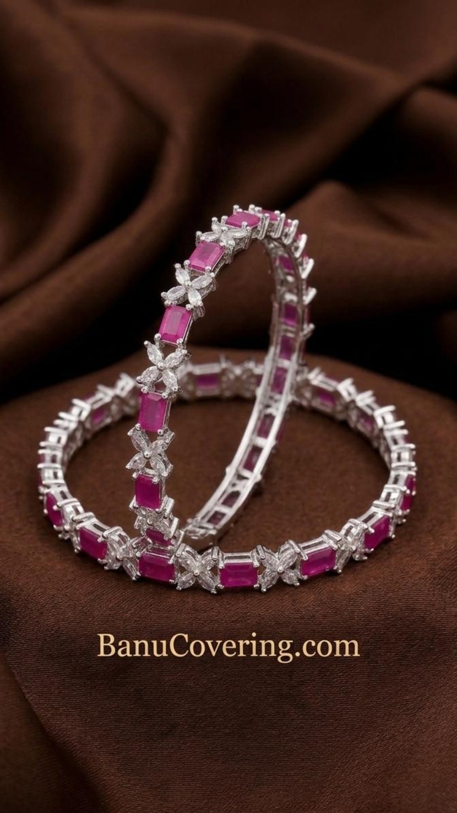 Pink Blossom Stone Bangle 1