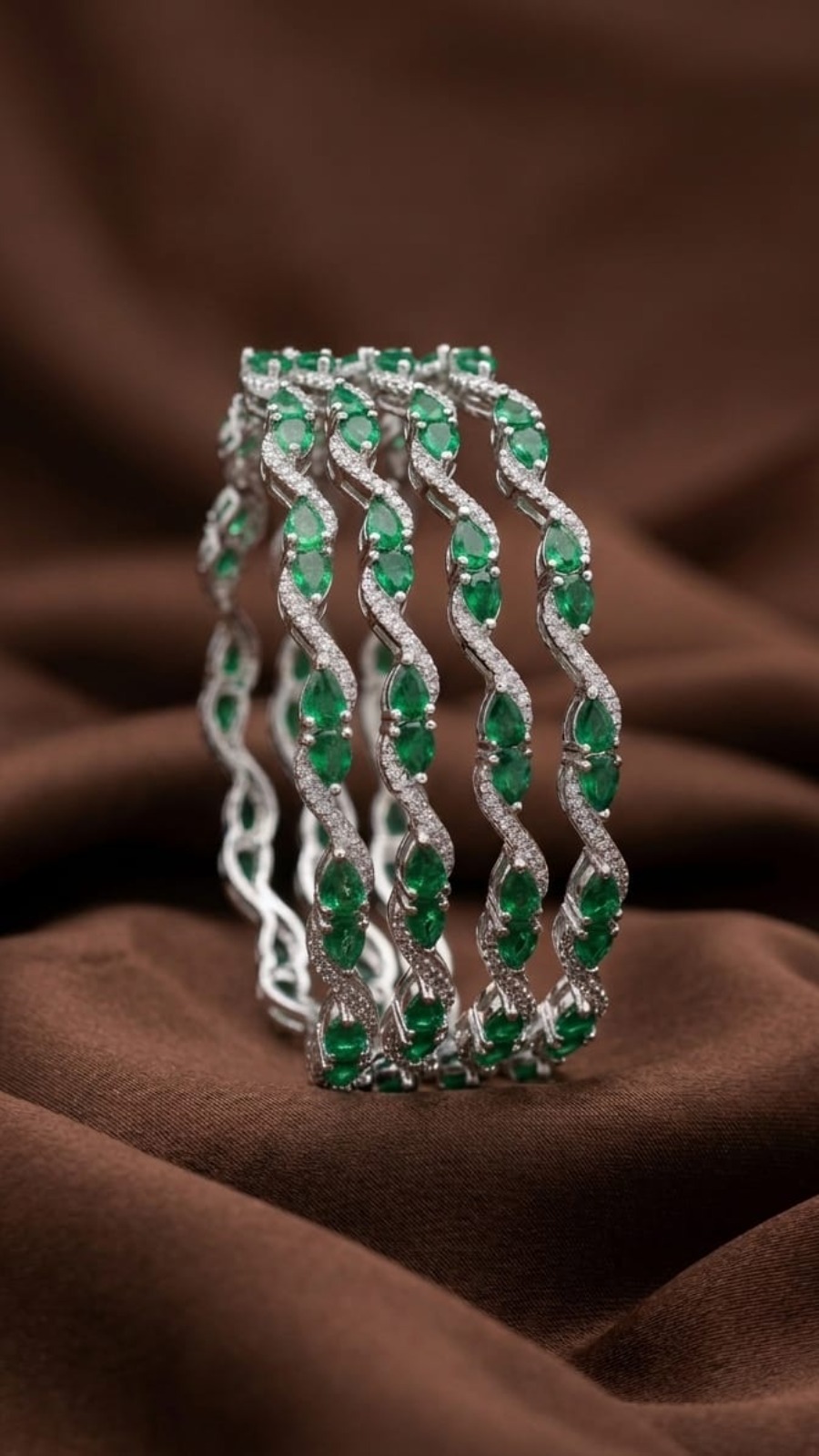 Green Twist AD Bangle