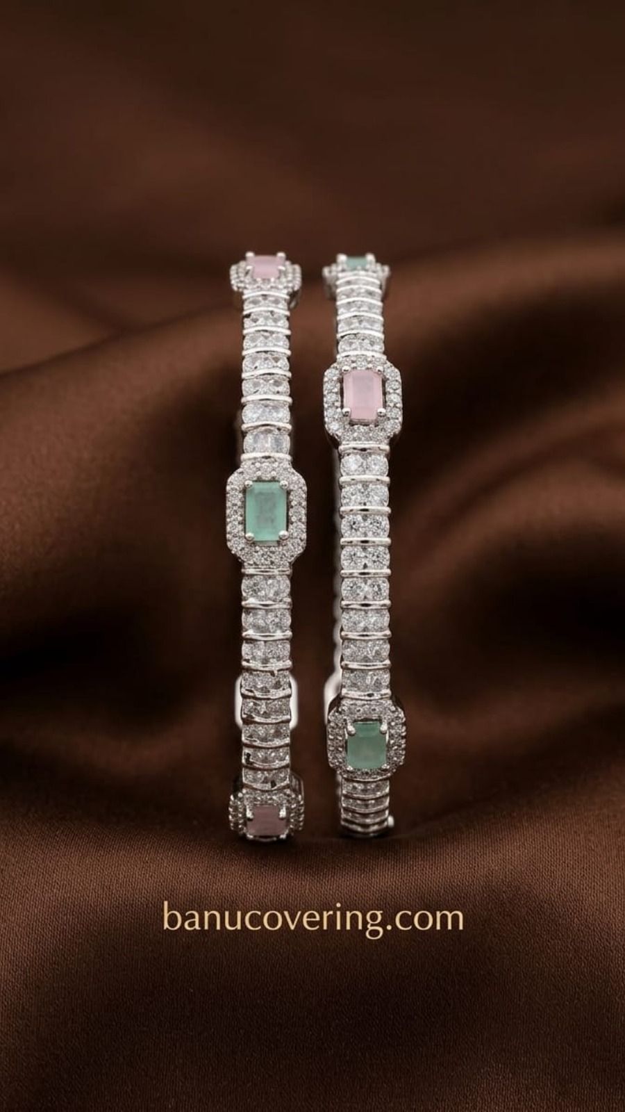 Pink Elegance with green Queen Bangle 1