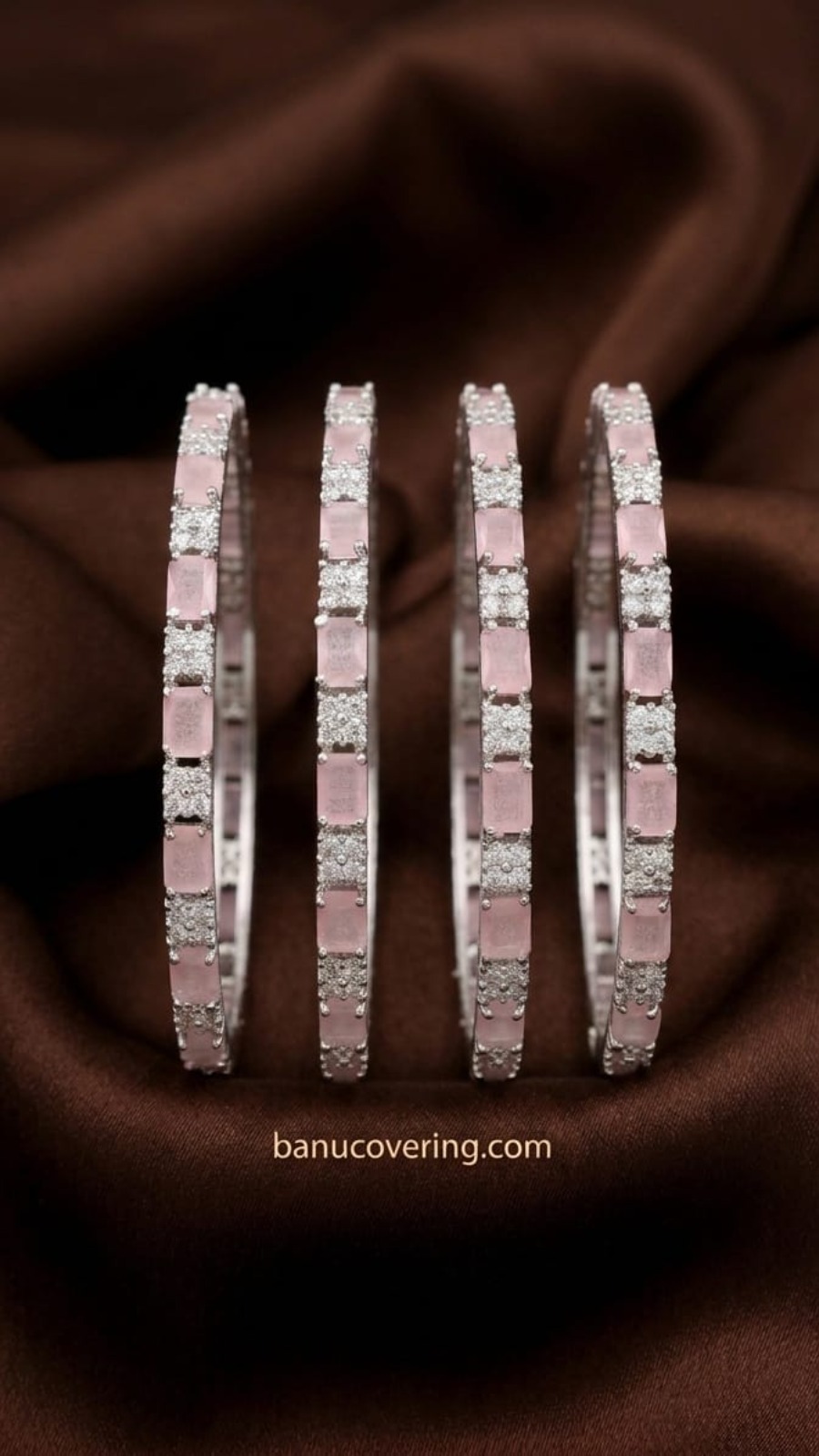 Blush Pink AD Bangles