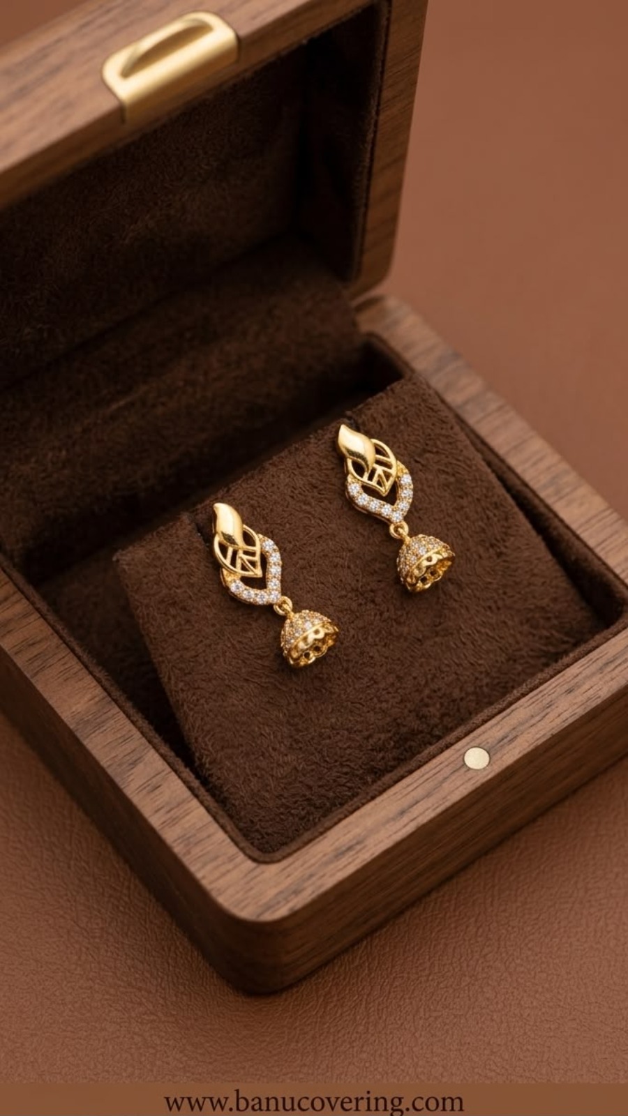 Elegant Leaf & Bell Jhumka Earrings 1