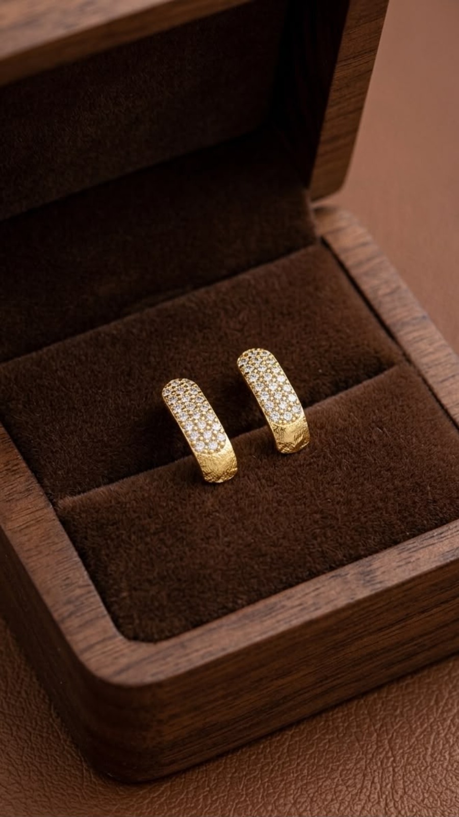 Crystal Pavé Hoop Earrings