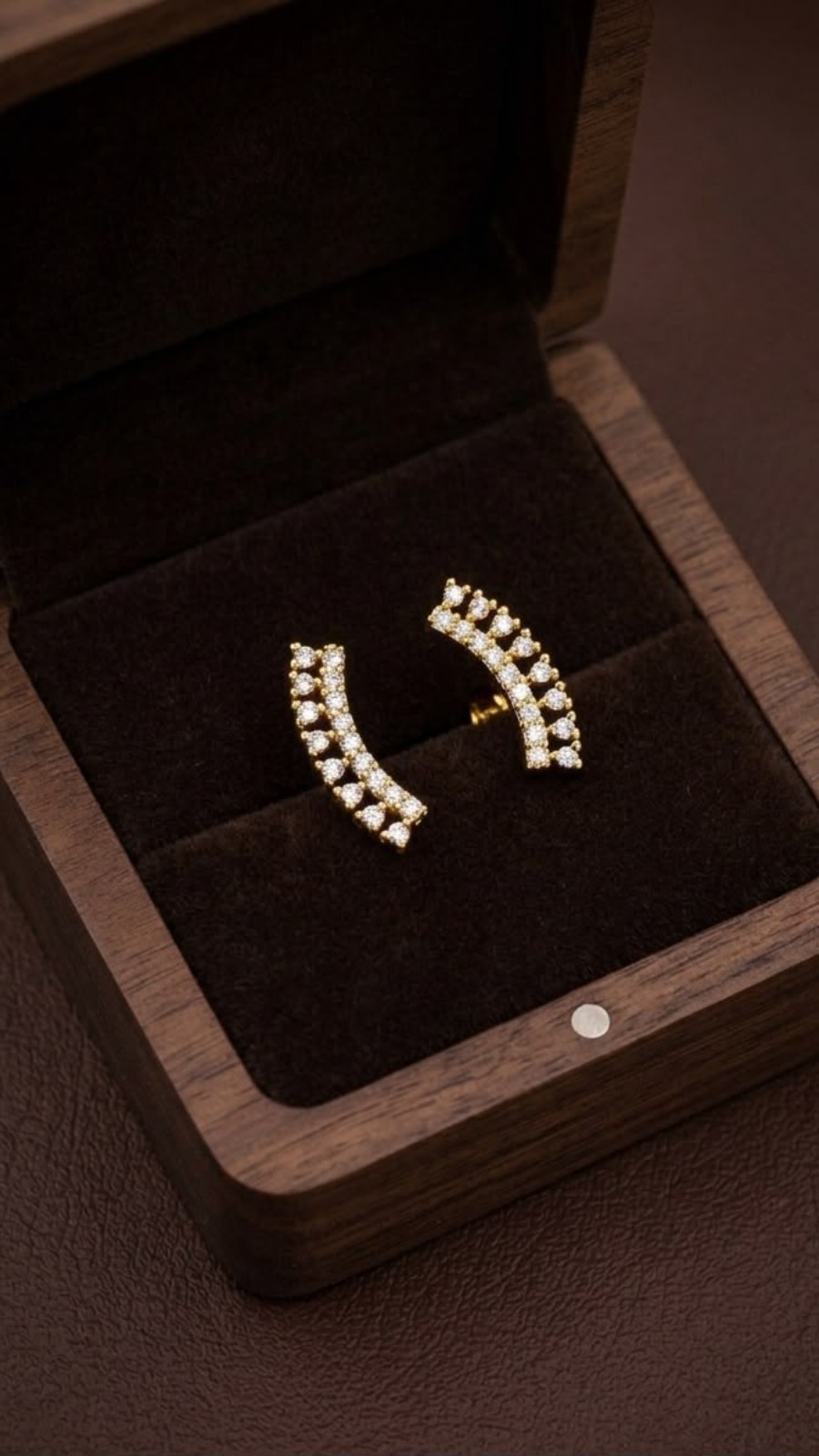 Elegant Crystal Crescent Earrings