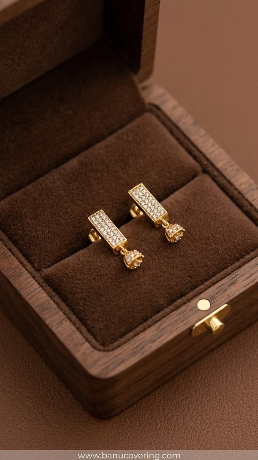 Crystal Bar Drop Earrings