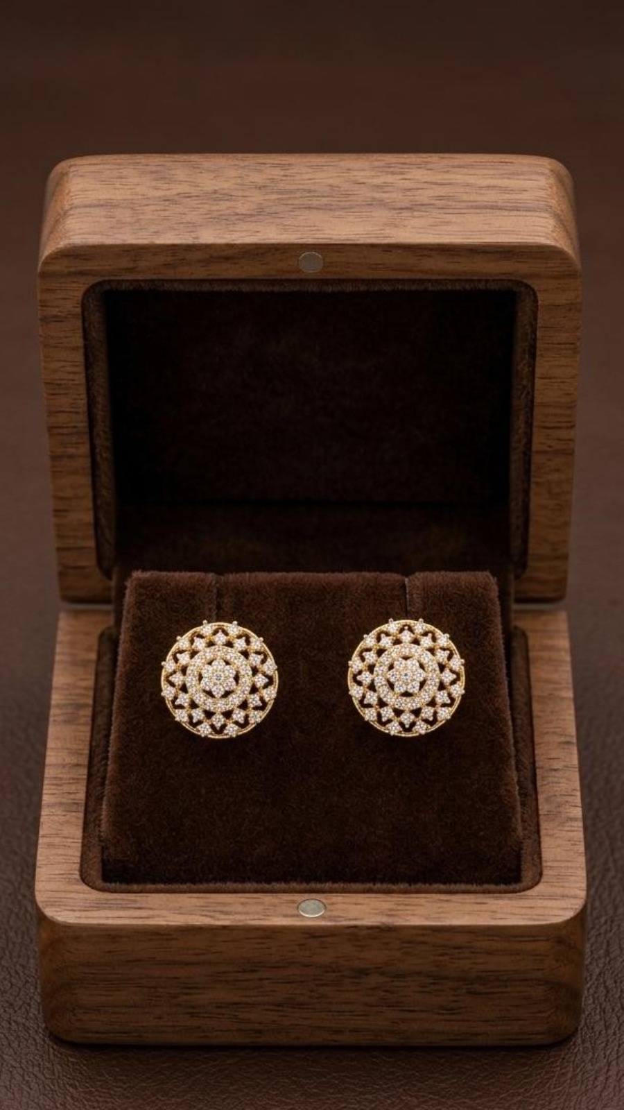 Round Filigree CZ Stud