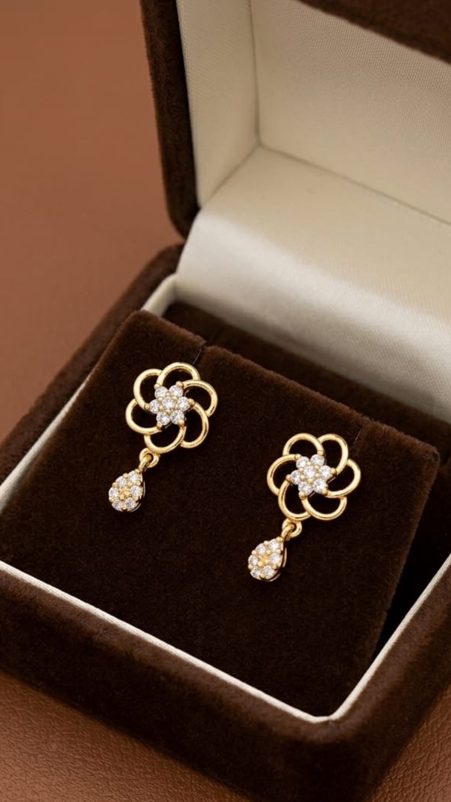 Floral Loop Drop Earrings
