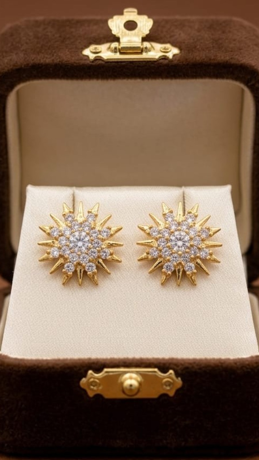 Royal Sunburst Stud Earrings