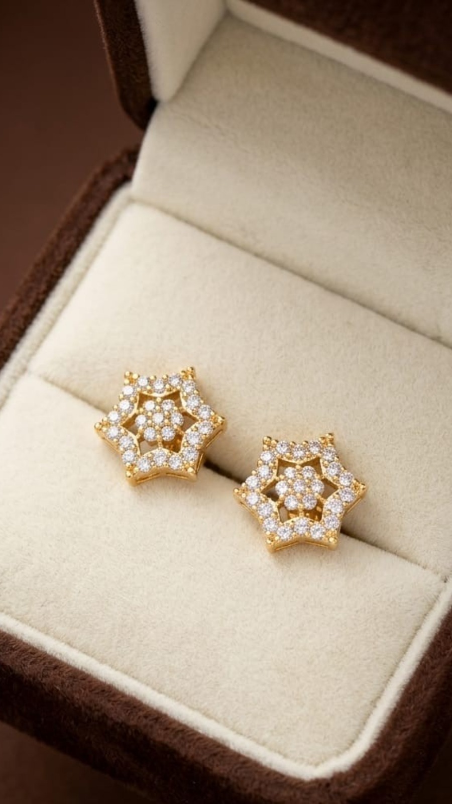Royal starburst Diamond Stud Earrings
