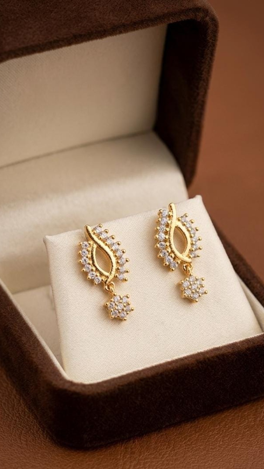 Petal Halo Drop Earrings