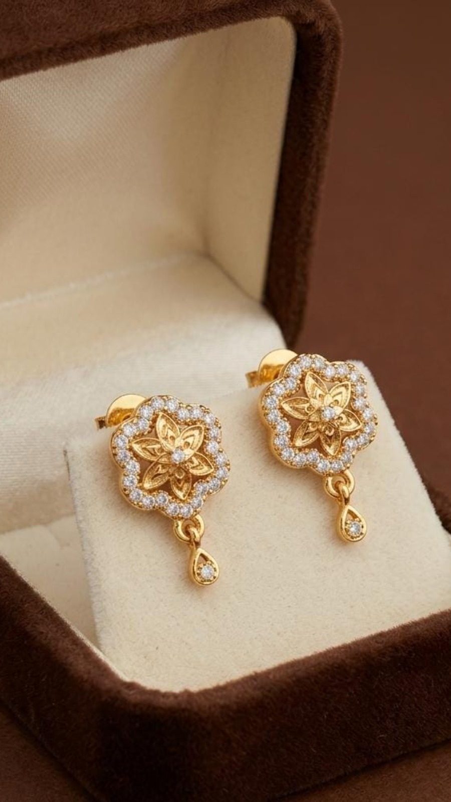 Royal Floral Medallion Drop Earrings
