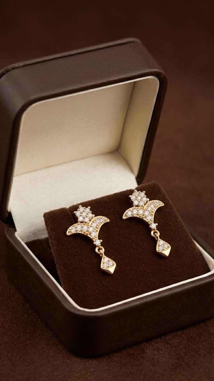 Crescent Moon Drop Earrings