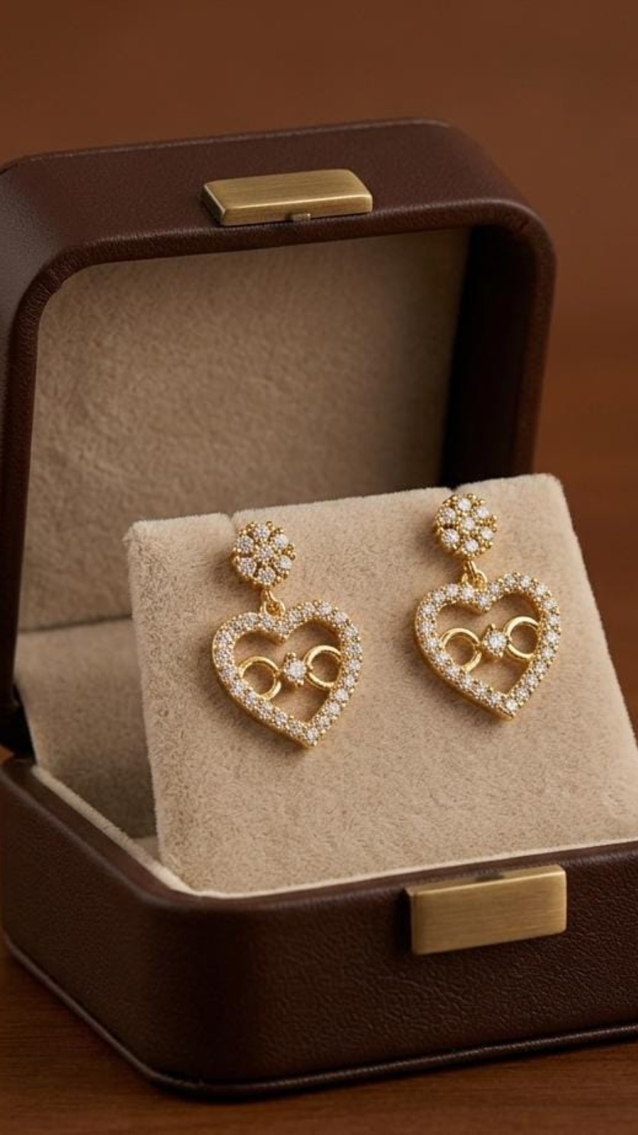 Heart Infinity Loop Drop Earrings