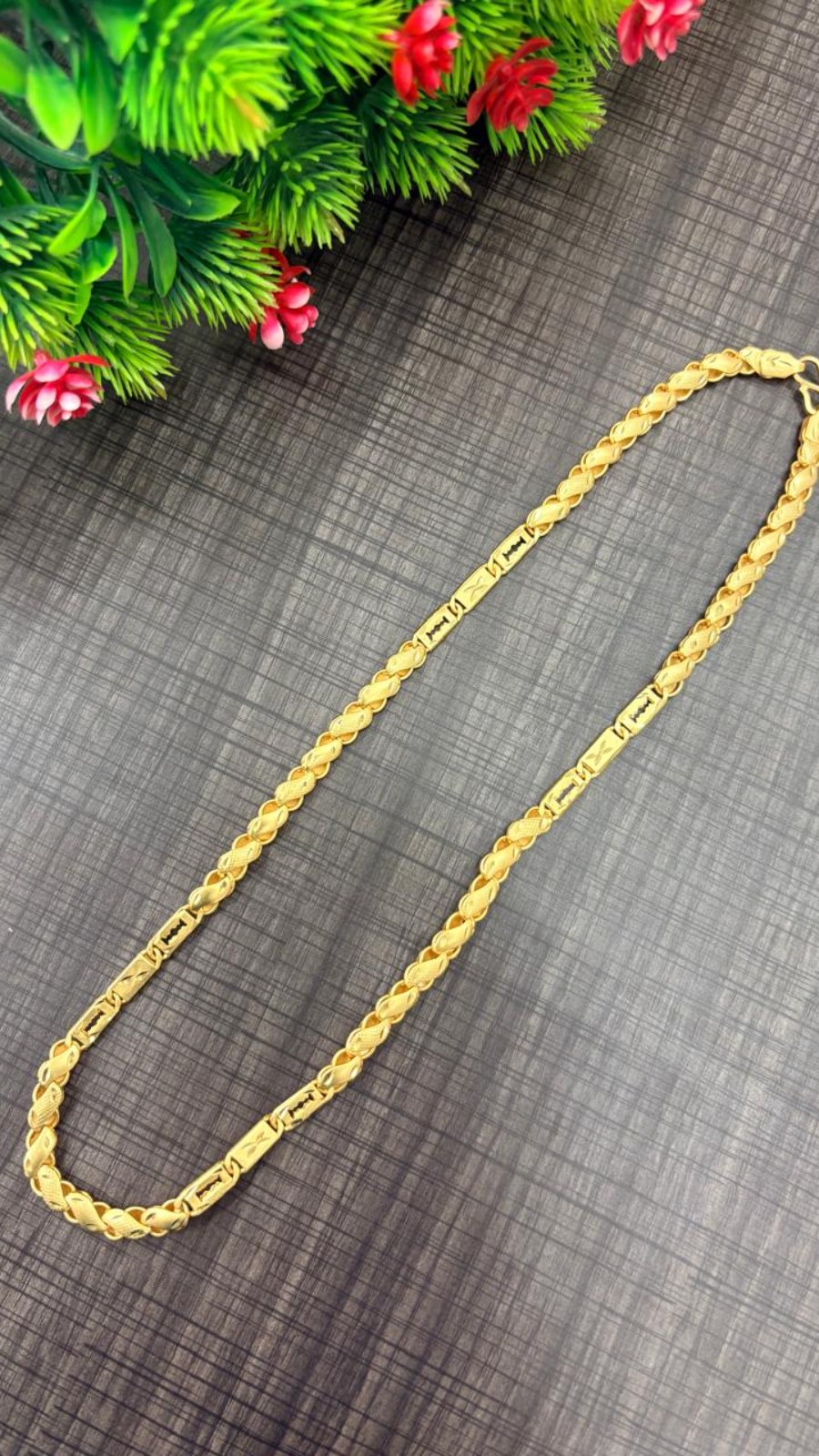 Rope chain Bar links Men's chain 18 inch 2