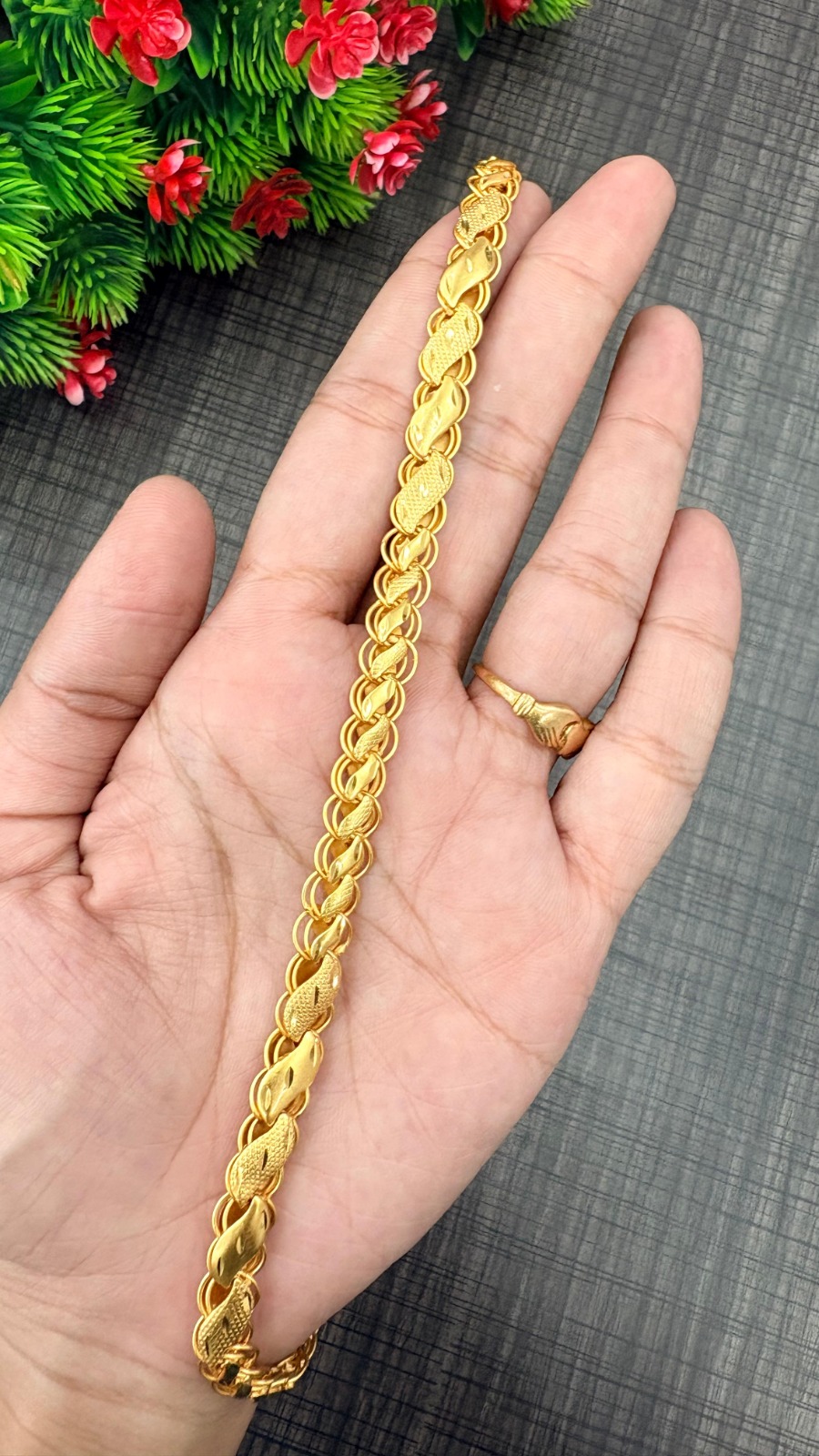 Classic Leaf & Floral Link Mens chain [18 inch] 1