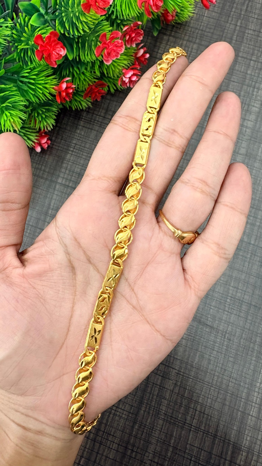 Royal Leaf Pattern Link Mens Chain [18 inch] 1