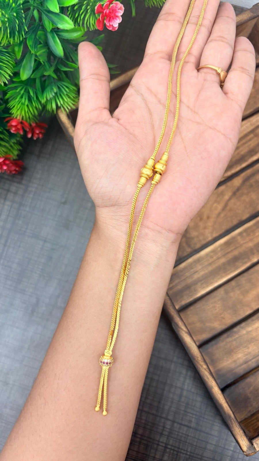 Red  color ball chain
