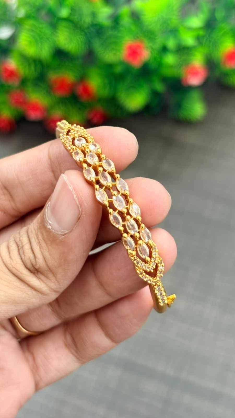 White Oval Stone bracelet