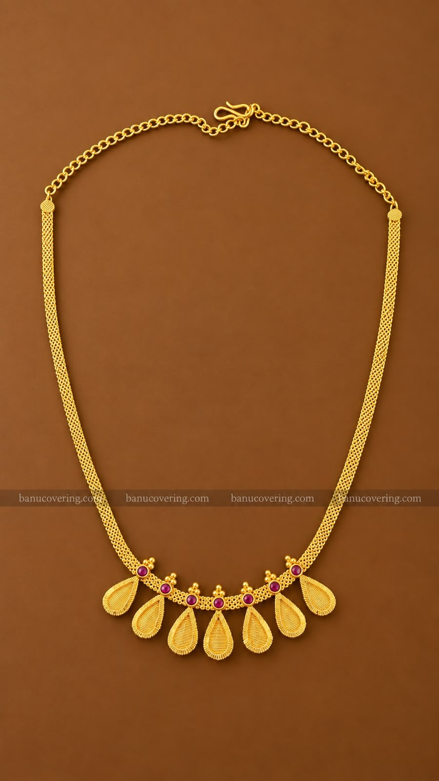 Ruby drop charm necklace 1
