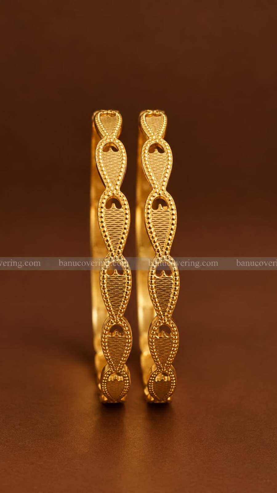 Gold Filigree Oval-Link Bangle