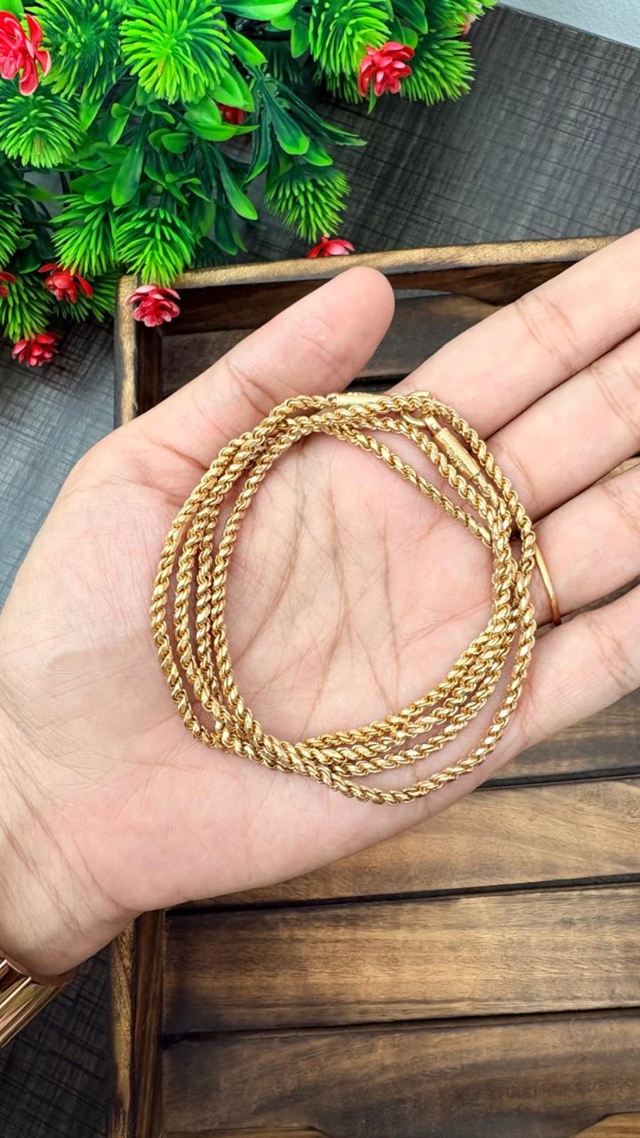 UNPOLISHED IMPON MURUKKU CHAIN-NICE 30 INCH 2