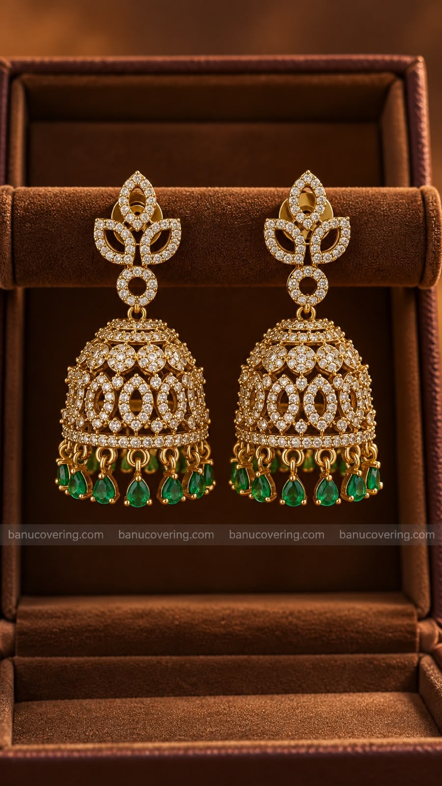 Floral green Jhumka 1