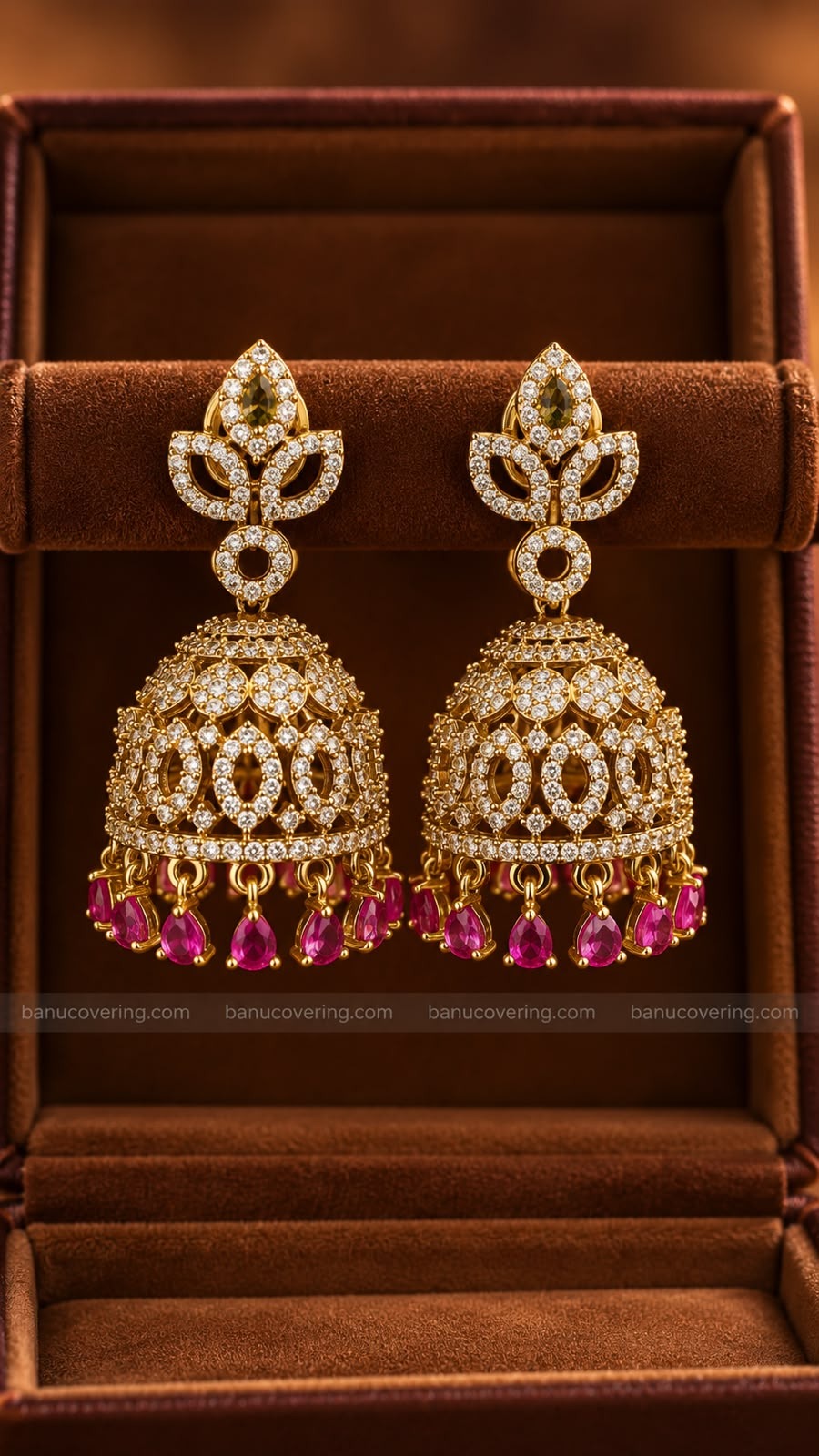 Floral Pink Jhumka 1