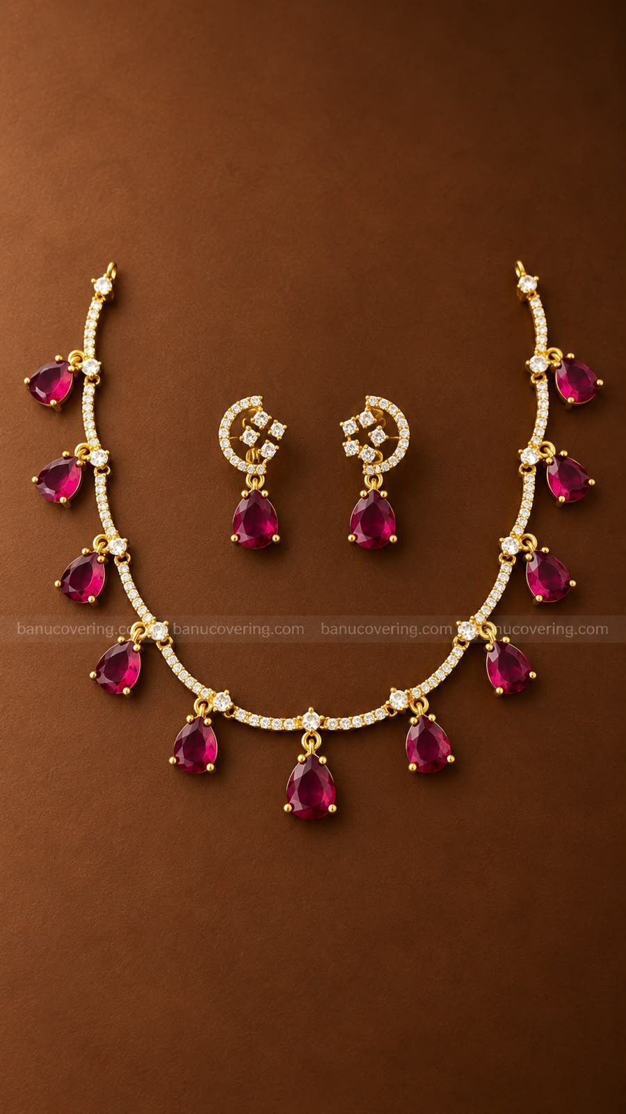 Ruby Crystal Necklace 1