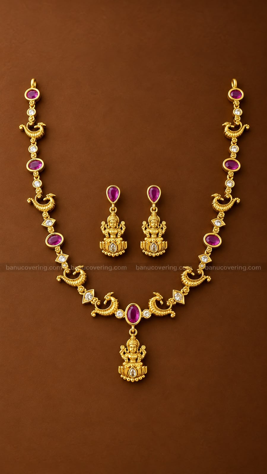 lakshmi Ruby Motif Necklace
