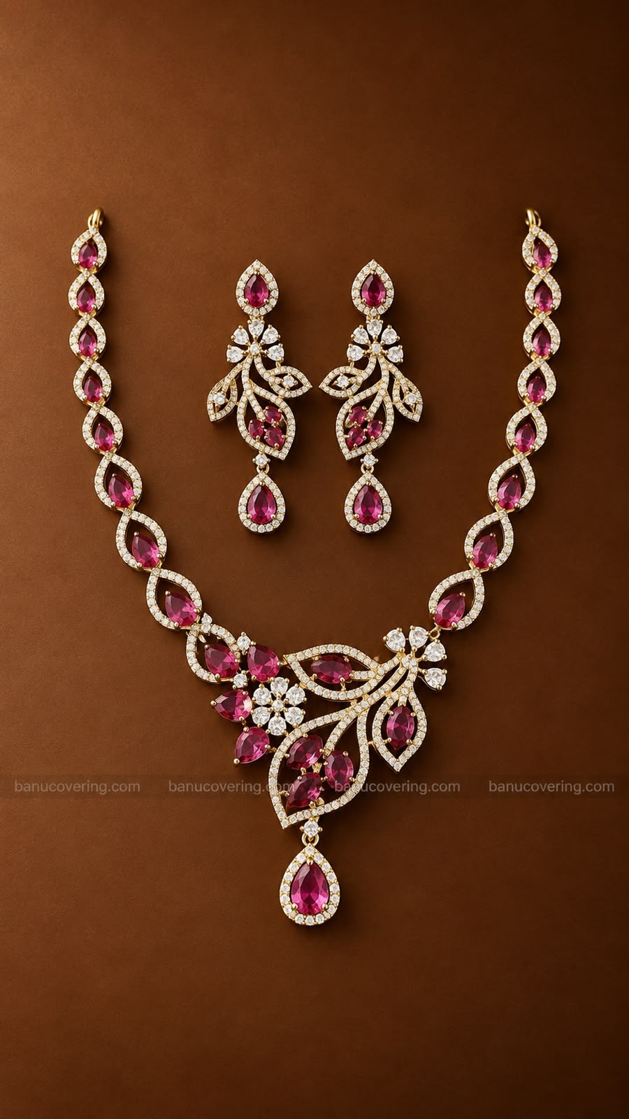 Pink Crystal Necklace 1