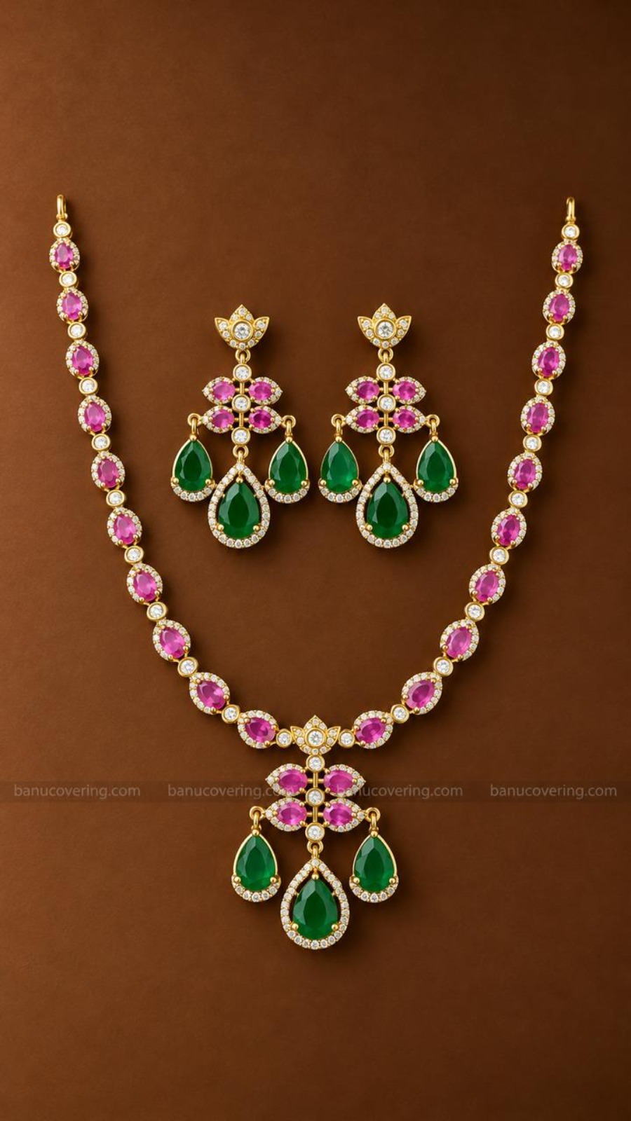 Floral Gemstone Necklace 1