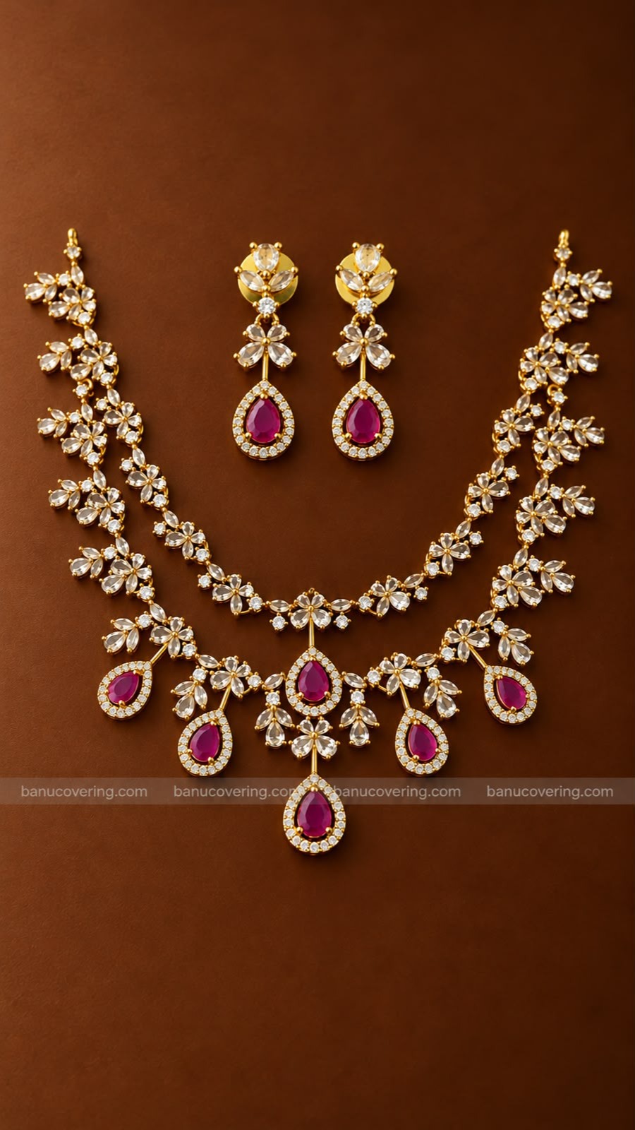 Pink Floral Necklace 1