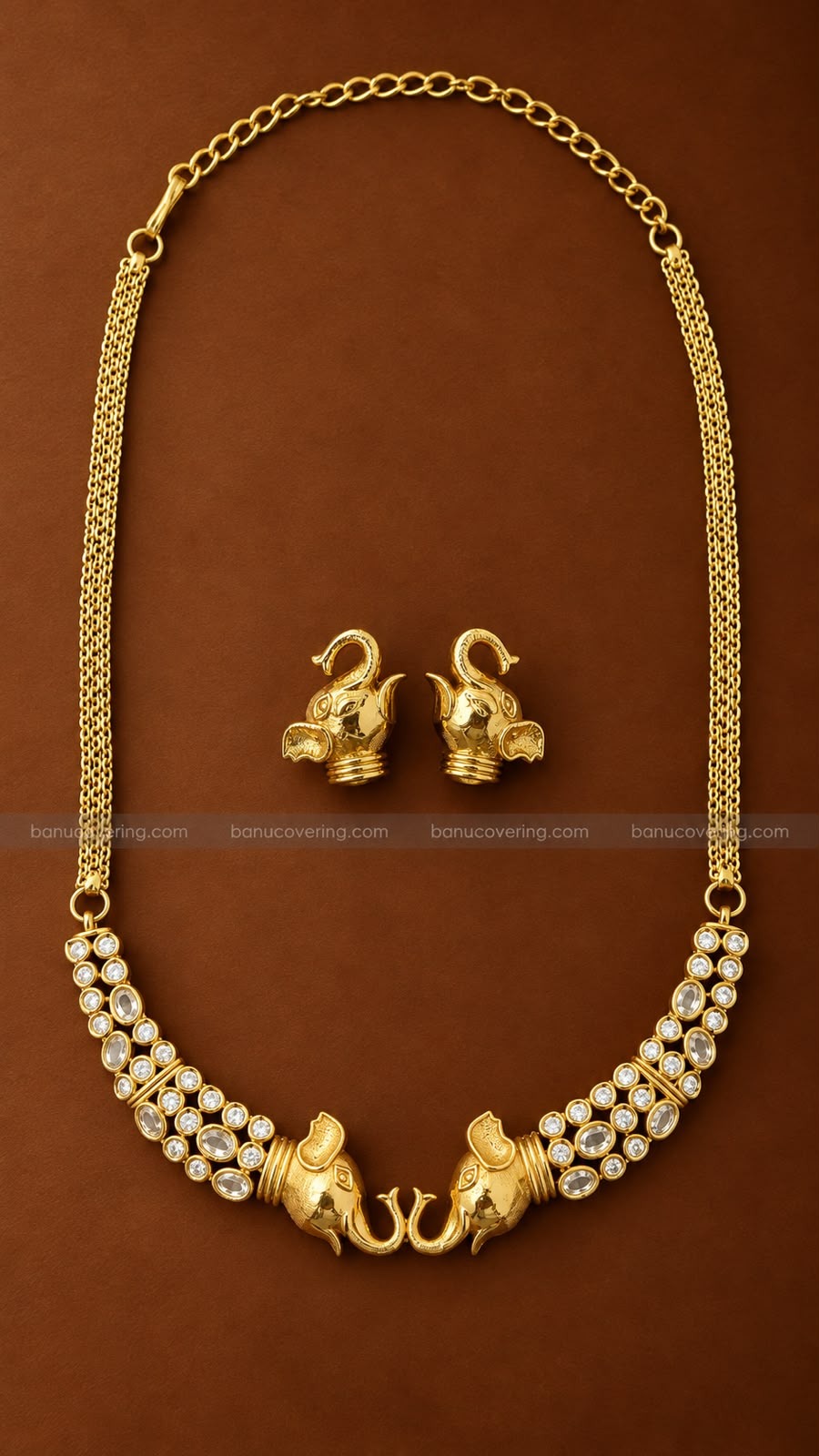 Twin Elephant Necklace 1
