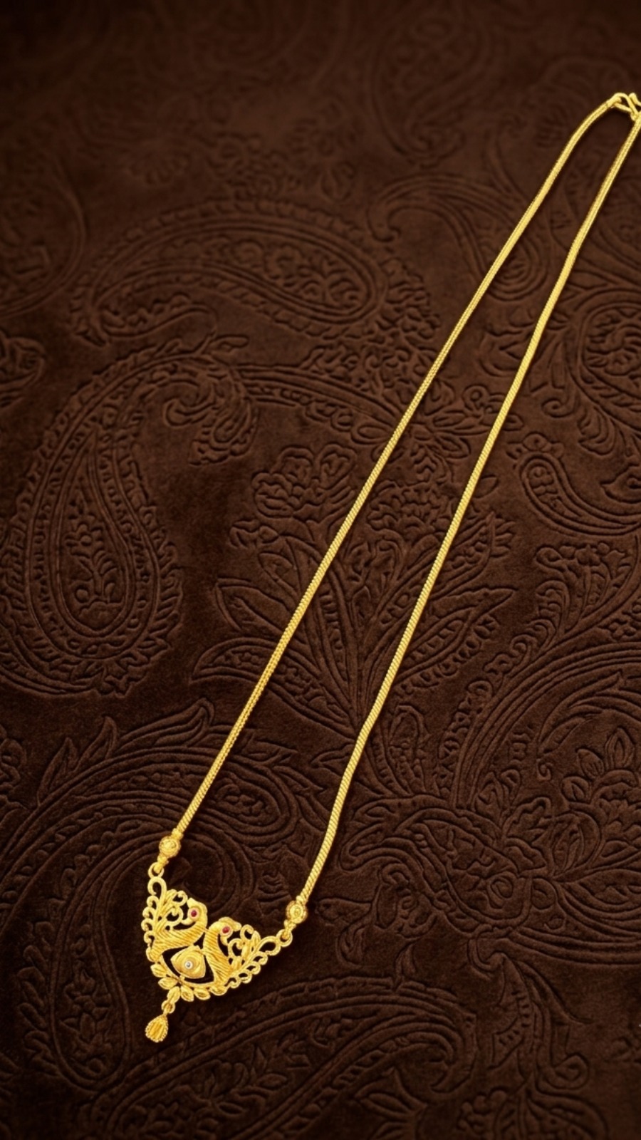 Golden Twin Peacock Dollar chain