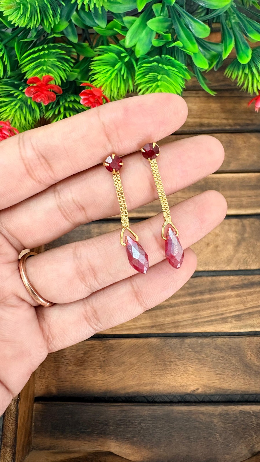 Stud-Red Stone-106