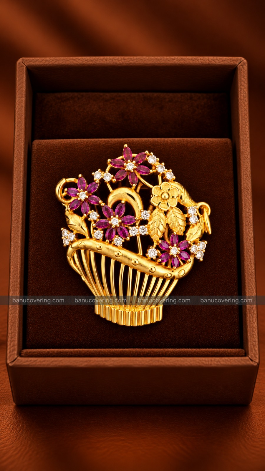 FLOWER VASE-OG-3 PENDANTS WHITE&PINK STONE-PENDANT