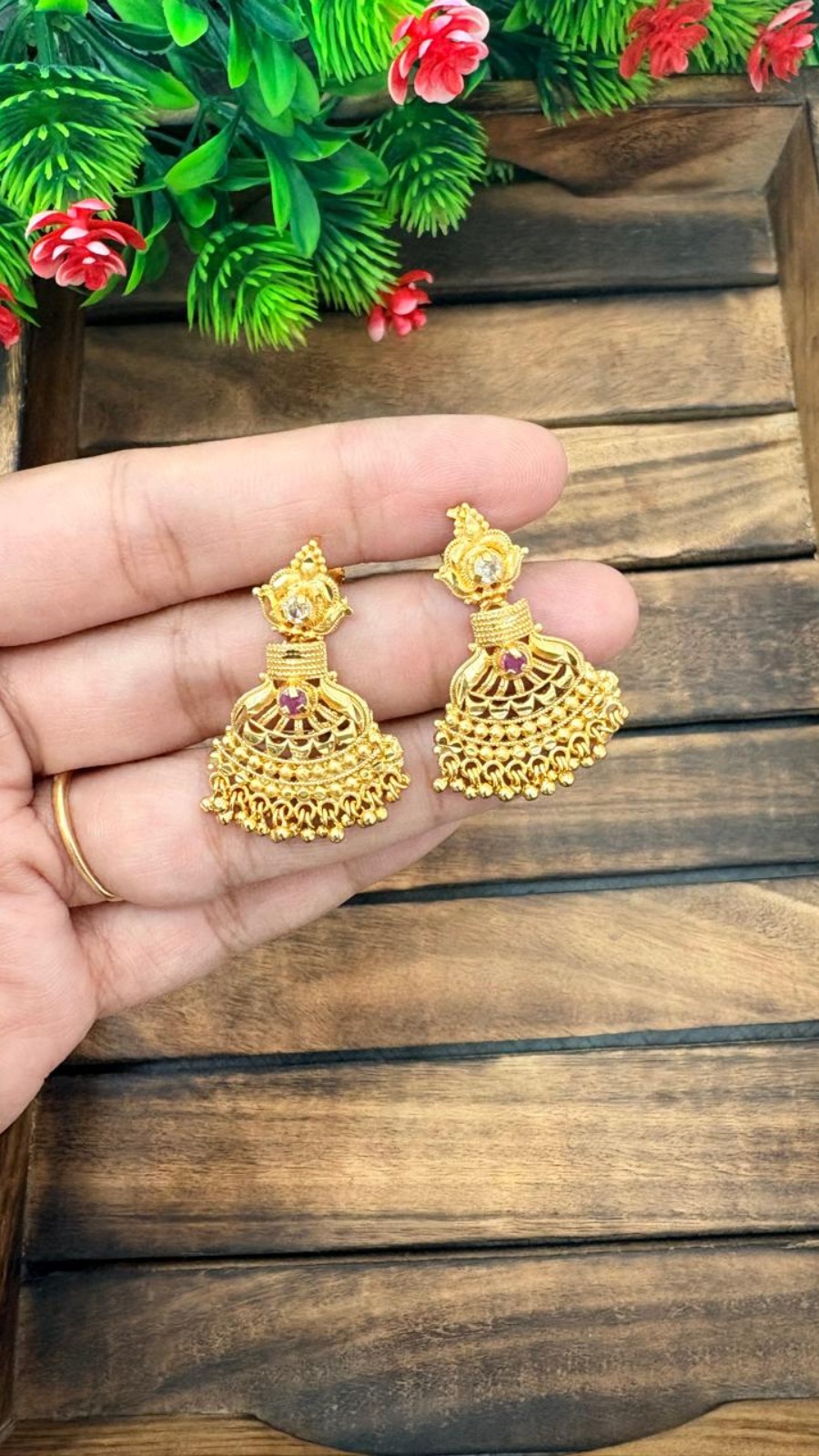 Stud-Pink&White stone-OG-145
