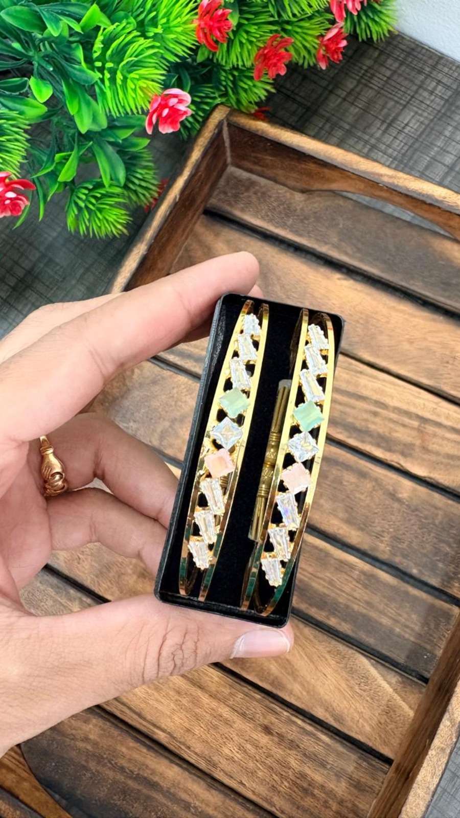 MULTI STONE BRACELET-PAIR